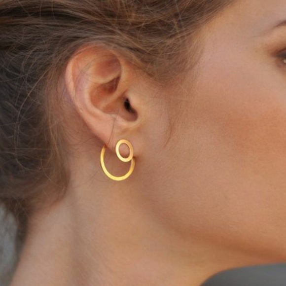 Jewelry - AURORA | Moon Backed Statement Stud Earring Jacket